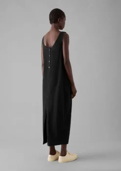 Loungewear|Dresses-TOAST Lydia Jersey Shift Dress WashedBlack
