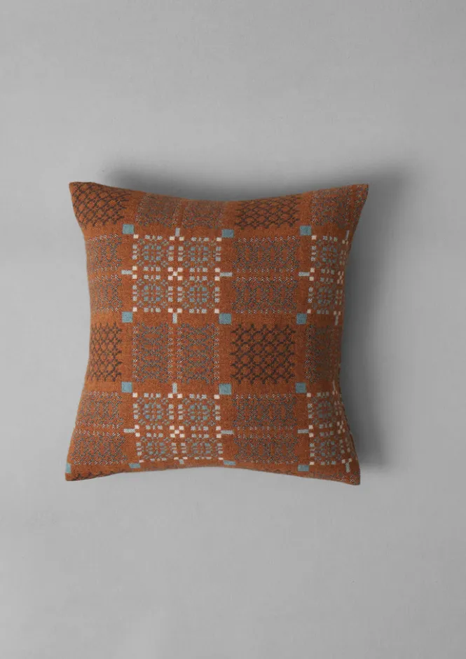 Textiles|Cushions & Covers-TOAST Melin Tregwynt Cushion Cover Rust/Topaz