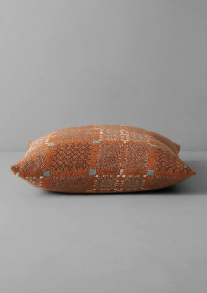 Textiles|Cushions & Covers-TOAST Melin Tregwynt Cushion Cover Rust/Topaz