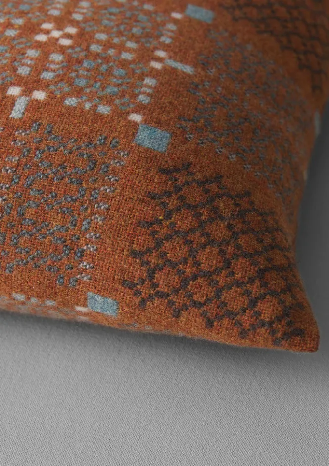 Textiles|Cushions & Covers-TOAST Melin Tregwynt Cushion Cover Rust/Topaz