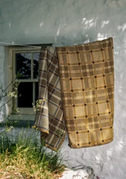 Textiles|Blankets & Throws-TOAST Melin Tregwynt Welsh Blanket Mead/Ash