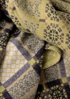 Textiles|Blankets & Throws-TOAST Melin Tregwynt Welsh Blanket Catkin/Charcoal