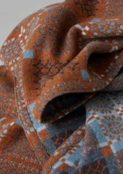 Textiles|Blankets & Throws-TOAST Melin Tregwynt Welsh Blanket Rust/Topaz