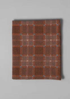 Textiles|Blankets & Throws-TOAST Melin Tregwynt Welsh Blanket Rust/Topaz