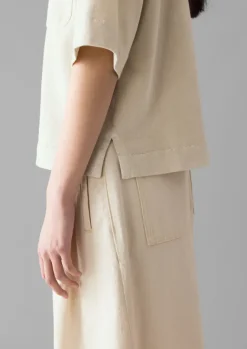 Jersey|Tops & Tees-TOAST Mineral Dyed Cotton Boxy Tee Soya