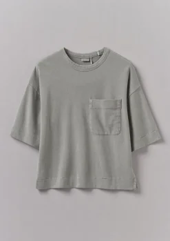 Jersey|Tops & Tees-TOAST Mineral Dyed Cotton Boxy Tee Carbon