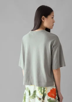 Jersey|Tops & Tees-TOAST Mineral Dyed Cotton Boxy Tee Carbon
