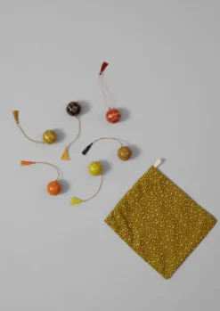 Christmas Decorations-TOAST Mini Hand Painted Bauble Set Multi