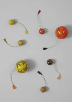 Christmas Decorations-TOAST Mini Hand Painted Bauble Set Multi