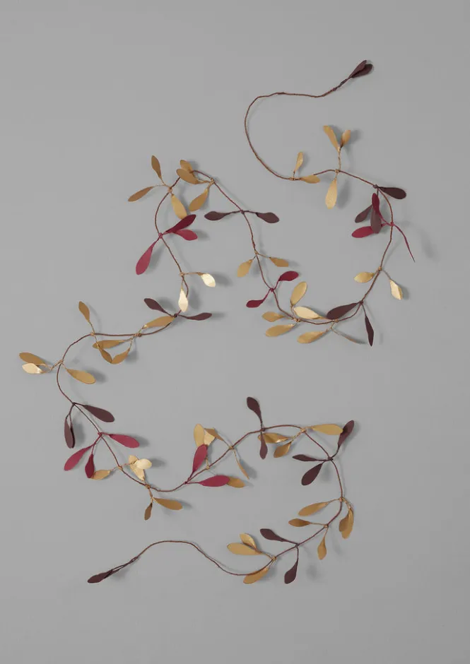 Christmas Decorations-TOAST Mistletoe Paper Tinsel Plum/Gold