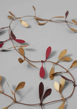Christmas Decorations-TOAST Mistletoe Paper Tinsel Plum/Gold