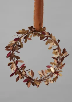 Christmas Decorations-TOAST Mistletoe Paper Wreath MetallicMulti