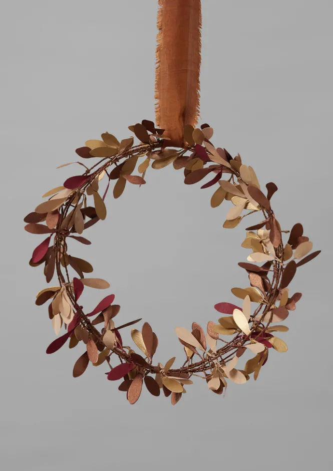 Christmas Decorations-TOAST Mistletoe Paper Wreath MetallicMulti