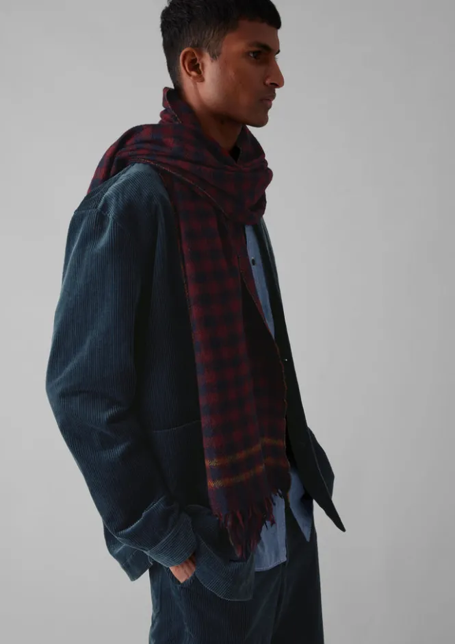 Hats, Scarves & Gloves-TOAST Moismont Wool Scarf NavyBlue