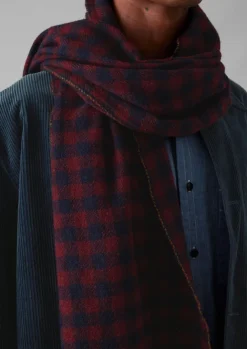 Hats, Scarves & Gloves-TOAST Moismont Wool Scarf NavyBlue