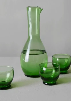Glass|Tableware-TOAST Moroccan Glass Carafe Green