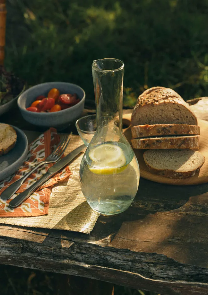 Glass|Kitchen-TOAST Moroccan Glass Carafe Clear