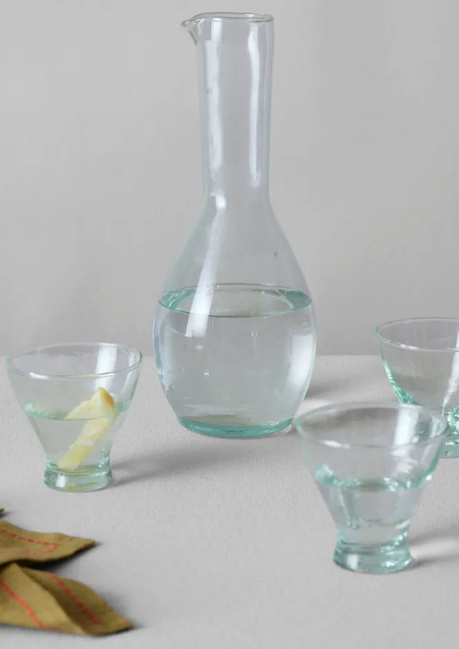 Glass|Kitchen-TOAST Moroccan Glass Carafe Clear