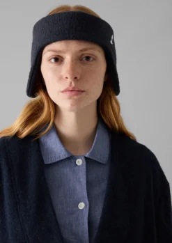 Hats, Scarves & Gloves-TOAST Muehlbauer Cotton Wool Head Band Navy
