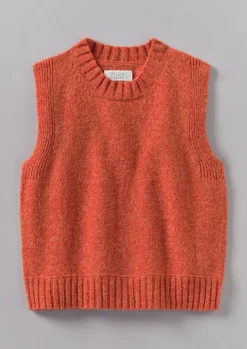 Knitwear-TOAST Neat Mouline Wool Tank AmberMarl