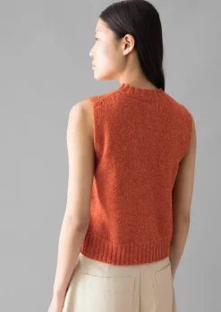Knitwear-TOAST Neat Mouline Wool Tank AmberMarl