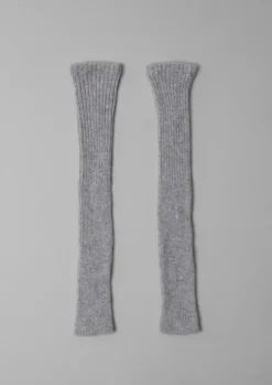 Hats, Scarves & Gloves-TOAST Nishiguchi Kutsushita Alpaca Arm Warmers LightGrey