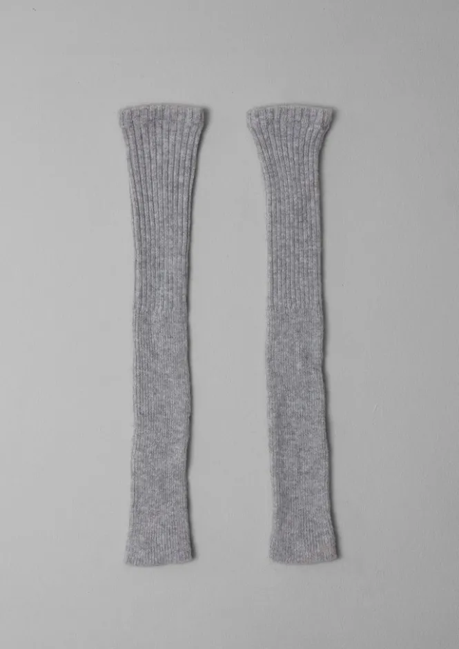 Hats, Scarves & Gloves-TOAST Nishiguchi Kutsushita Alpaca Arm Warmers LightGrey