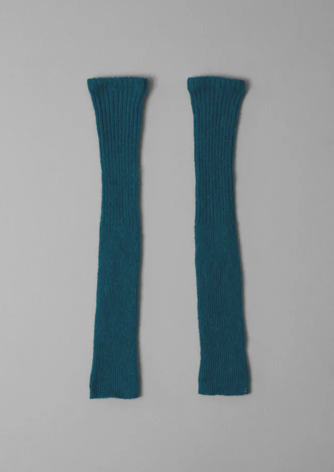 Hats, Scarves & Gloves-TOAST Nishiguchi Kutsushita Alpaca Arm Warmers Teal