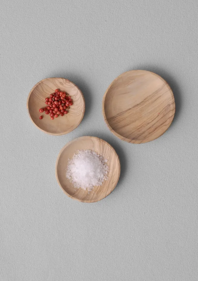 Kitchen|Tableware-TOAST Olive Wood Pinch Pot Set NaturalWood