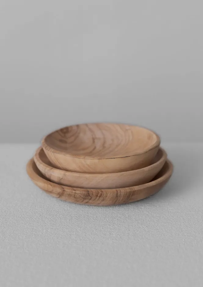 Kitchen|Tableware-TOAST Olive Wood Pinch Pot Set NaturalWood