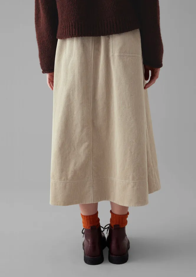 Cord|Workwear-TOAST Organic Cord A Line Skirt Moonstone