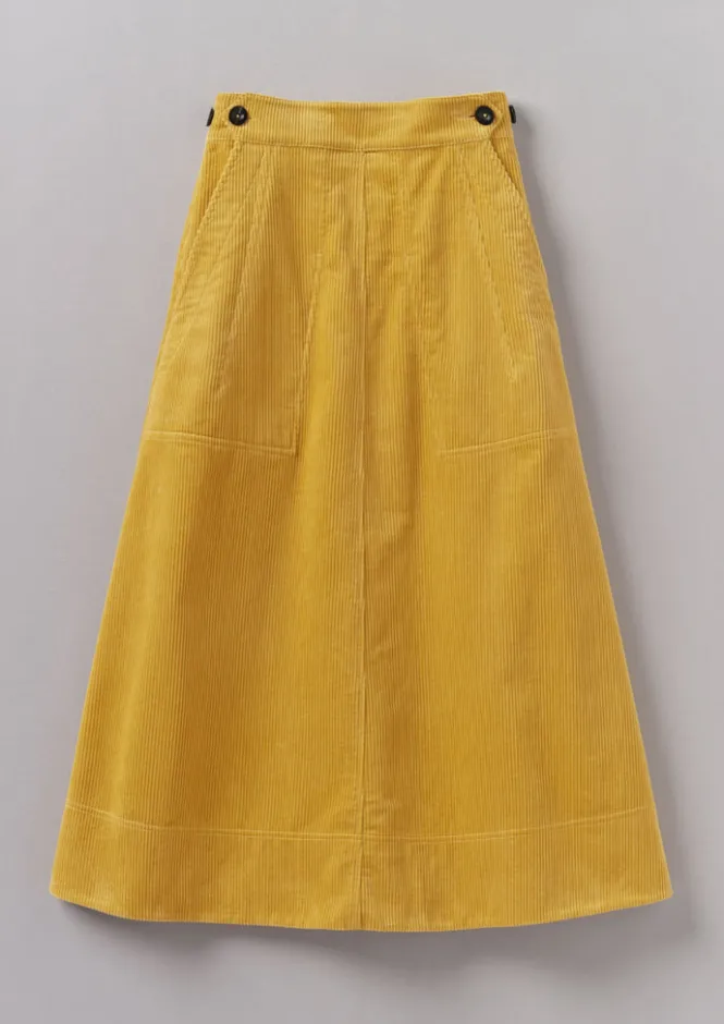Cord|Workwear-TOAST Organic Cord A Line Skirt Heliodor