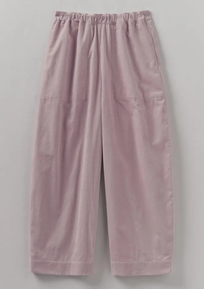 Cord|Loungewear-TOAST Organic Cord Barrel Leg Trousers WoodLilac