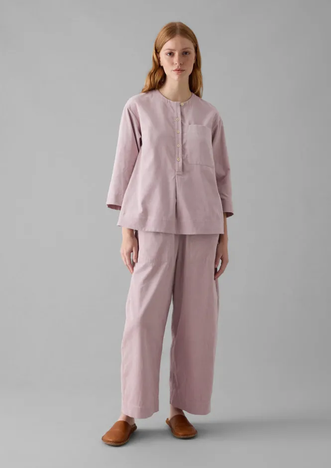 Cord|Loungewear-TOAST Organic Cord Barrel Leg Trousers WoodLilac