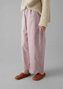 Cord|Loungewear-TOAST Organic Cord Barrel Leg Trousers WoodLilac