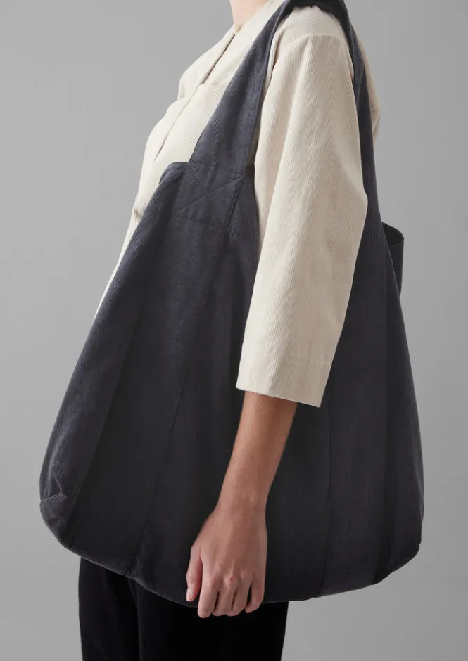 Bags & Belts|Bags & Belts-TOAST Organic Cord Lounge Bag Charcoal