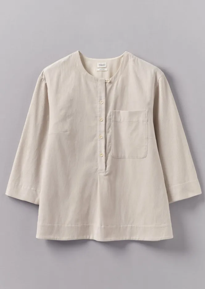 Cord|Loungewear-TOAST Organic Cord Patch Pocket Shirt Stone
