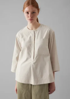 Cord|Loungewear-TOAST Organic Cord Patch Pocket Shirt Stone