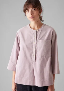 Cord|Loungewear-TOAST Organic Cord Patch Pocket Shirt WoodLilac