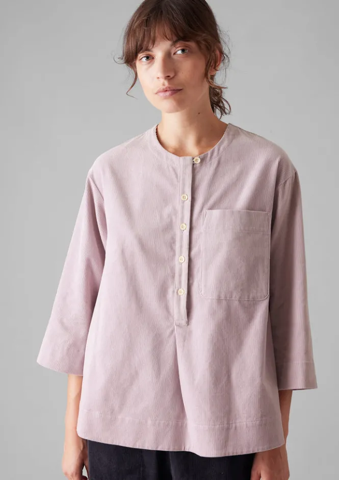 Cord|Loungewear-TOAST Organic Cord Patch Pocket Shirt WoodLilac
