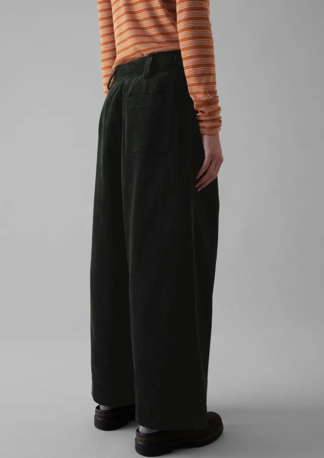Cord|Trousers-TOAST Organic Cord Pleat Front Trousers BrownSlate