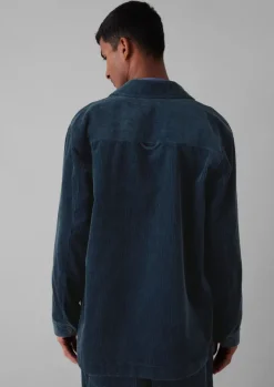 Cord|Coats & Jackets-TOAST Organic Cord Point Collar Jacket DustyNavy