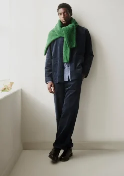 Cord|Coats & Jackets-TOAST Organic Cord Point Collar Jacket DustyNavy