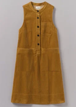 Cord|Dresses-TOAST Organic Cord Sleeveless Tunic Dress Toffee