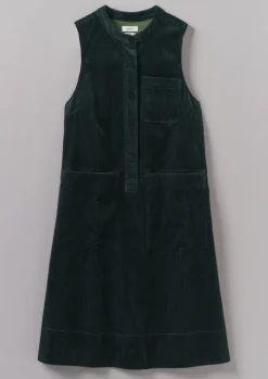Cord|Dresses-TOAST Organic Cord Sleeveless Tunic Dress Oil