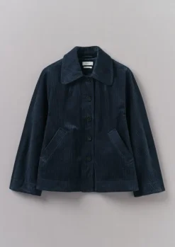 Cord|Workwear-TOAST Organic Cord Swingy Jacket DustyNavy