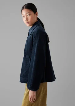 Cord|Workwear-TOAST Organic Cord Swingy Jacket DustyNavy
