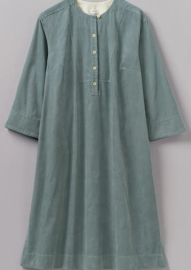Cord|Loungewear-TOAST Organic Cord Tunic Dress DustyBlue