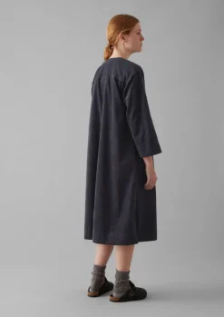 Cord|Loungewear-TOAST Organic Cord Tunic Dress Charcoal