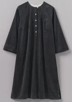 Cord|Loungewear-TOAST Organic Cord Tunic Dress Charcoal